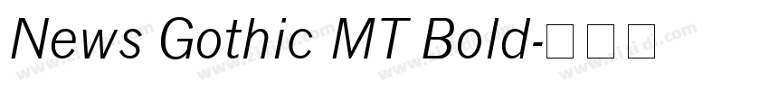 News Gothic MT Bold字体转换